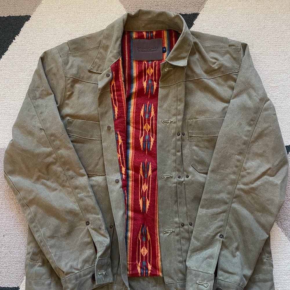 Freenote Cloth Riders Jacket Waxed Canvas Tobacco